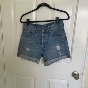 Levi’s high rise denim shorts